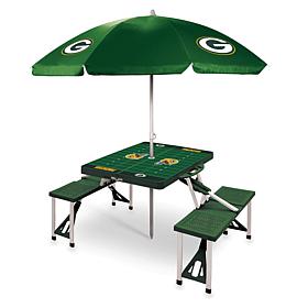 Officially Licensed NFL Green Portable Folding Picnic Table - Packers
