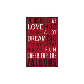 Officially Licensed NFL In This House Sign - Atlanta Falcons