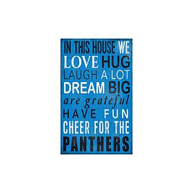 Officially Licensed NFL In This House Sign - Carolina Panthers