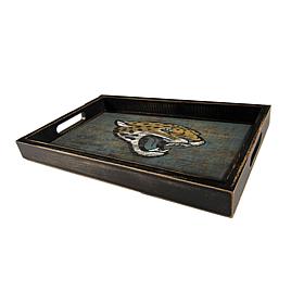 Officially Licensed NFL Jaguars Distressed Tray with Team Colors