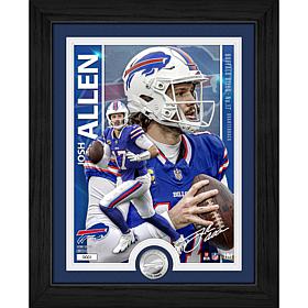Officially Licensed NFL Josh Allen Silver-Plated Coin Photo Mint