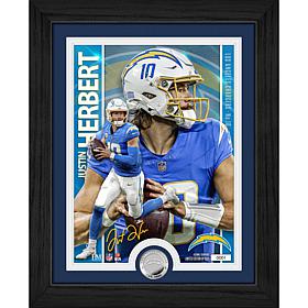 Officially Licensed NFL Justin Herbert Silver-Plated Coin Photo Mint