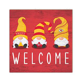 Officially Licensed NFL Kansas City Chiefs Welcome Gnomes Wall Decor