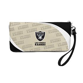 Officially Licensed NFL Las Vegas Raiders Curve Zip Organizer Wallet