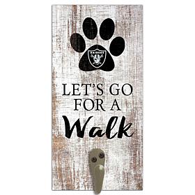 Officially Licensed NFL Las Vegas Raiders Dog Leash Holder Sign