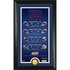 Officially Licensed NFL "Legacy" Bronze Coin Photo Mint - Giants 