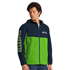 Officially Licensed NFL Lightweight Full Zip Hooded Jacket by Glll