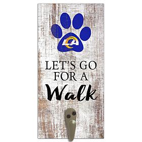 Officially Licensed NFL Los Angeles Rams Dog Leash Holder Sign