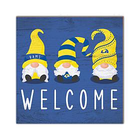 Officially Licensed NFL Los Angeles Rams Welcome Gnomes Wall Decor