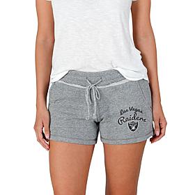 Officially Licensed NFL Mainstream Ladies Knit Shorts - Raiders