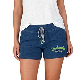 Officially Licensed NFL Mainstream Ladies Knit Shorts - Seahawks