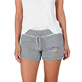 Officially Licensed NFL Mainstream Ladies Knit Shorts - Vikings
