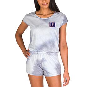 Officially Licensed NFL Marina Ladies Knit SS Romper - Giants