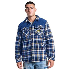 Officially Licensed NFL Men's Transitional Plaid Shirt Jacket by Glll