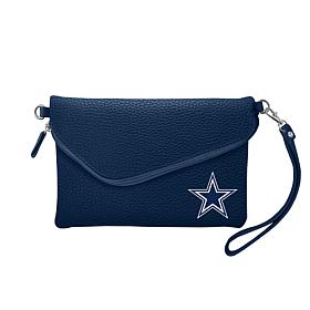 Officially Licensed NFL Pebble Fold Over Crossbody Purse - Cowboys
