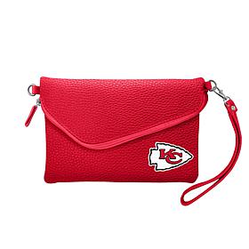 Officially Licensed NFL Pebble Fold Over Crossbody Purse - Kansas C...