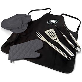 Officially Licensed NFL Picnic Time Apron Tote Pro Grill Set Eagles