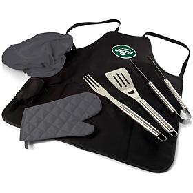 Officially Licensed NFL Picnic Time Apron Tote Pro Grill Set Jets