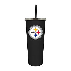 Officially Licensed NFL Pittsburgh Steelers 24 oz. Skinny Tumbler