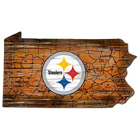 Officially Licensed NFL Pittsburgh Steelers Distressed State w/ Logo