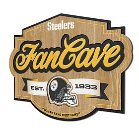 Officially Licensed NFL  Pittsburgh Steelers Fan Cave Sign