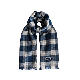 Officially Licensed NFL Plaid Blanket Scarf - Seattle Seahawks 