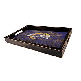 Officially Licensed NFL Rams Distressed Tray with Team Colors