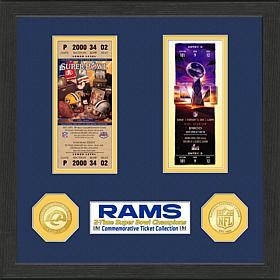 Officially Licensed NFL Rams Super Bowl 56 Champs Ticket & Bronze Coin