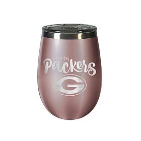 Officially Licensed NFL Rose Gold Wine Tumbler - Green Bay Packers