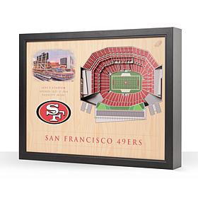 Officially Licensed NFL San Francisco 49ers StadiumView 3D Wall Art