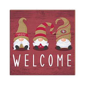 Officially Licensed NFL San Francisco 49ers Welcome Gnomes Wall Decor