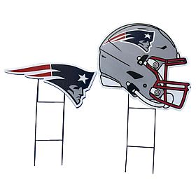 Officially Licensed NFL Set of 2 Logo & Helmet Yard Signs
