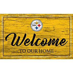 Officially Licensed NFL Team Color Sign - Pittsburgh Steelers