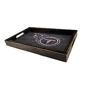 Officially Licensed NFL Titans Distressed Tray with Team Colors