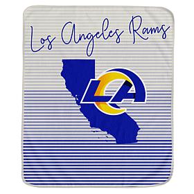 Officially Licensed NFL Ultra Fleece State Stripe Throw Blanket - Rams