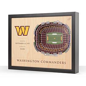 Officially Licensed NFL Washington Redskins StadiumView 3D Wall Art
