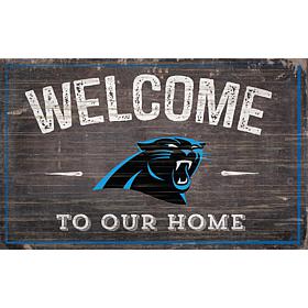 Officially Licensed NFL Welcome Sign - Carolina Panthers