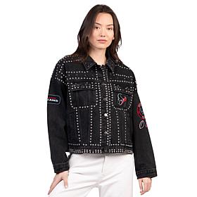 Officially Licensed NFL Women's Denim Studded Jacket by Glll