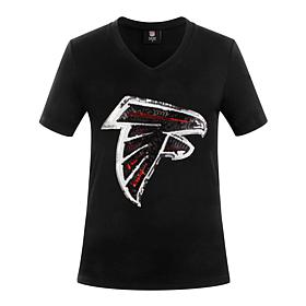 Officially Licensed NFL Women's Sequin Logo Tee from Fabgating by Cucé