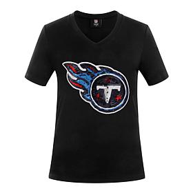 Officially Licensed NFL Women's Sequin Logo Tee from Fabgating by Cucé
