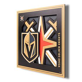 Officially Licensed NHL 3D Logo Series 12 x 12 Wall Art - Vegas