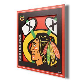 Officially Licensed NHL 3D Logo Series 12 x 12 Wall Art - Chicago