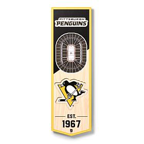 Officially Licensed NHL 6 x 19 3D Stadium Banner - Pittsburgh Penguins