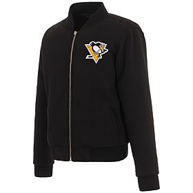Officially Licensed NHL Penguins Ladies Fleece & Nylon Jacket