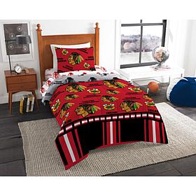 Officially Licensed NHL Twin Bed In a Bag Set - Chicago Blackhawks 