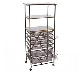 Origami 2-Tier Craft and Hobby Cart with Attachments