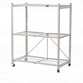 Origami 3-Tier Foldable Large Rack with Wheels