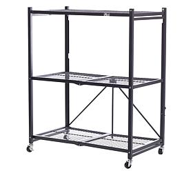 Origami 3-Tier Foldable Large Rack with Wheels