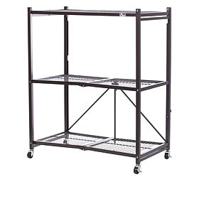 Origami 3-Tier Foldable Large Rack with Wheels