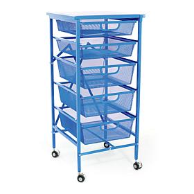 Origami 5-Drawer Cart with Wooden Top
